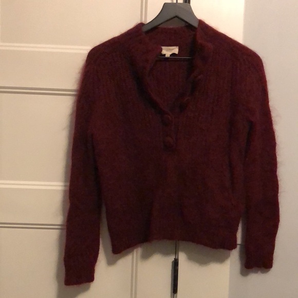 SEZANE Tom Burgundy Jumper - Picture 5 of 9